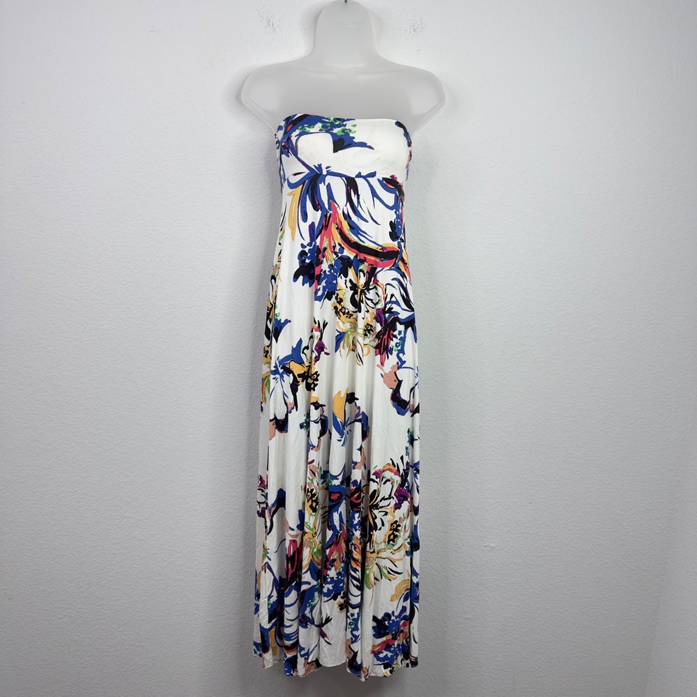Rachel Pally Skirt Dress Womens XS White Floral Resort Coastal Beach Boho Maxi
